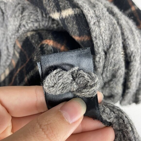 Anthropologie Moth Plaid Sweater Jacket Size S Wool Blend Zip Up Mixed Media - Picture 6 of 11